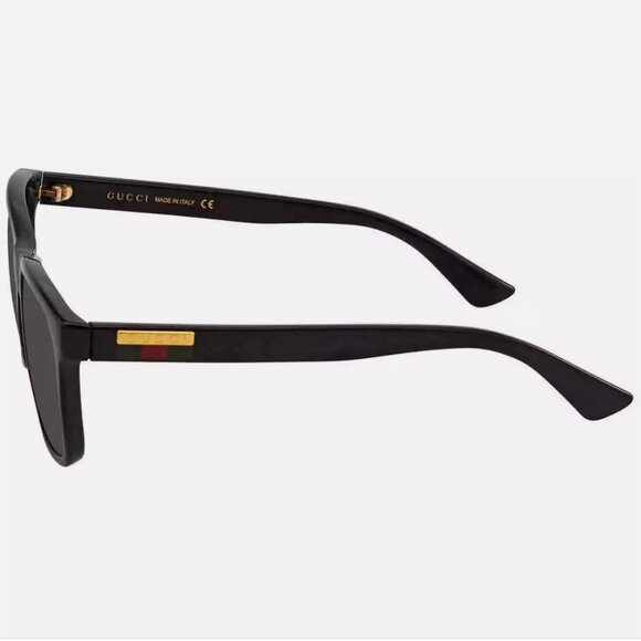 NEW Gucci Grey Rectangular 57mm Men's Sunglasses - Picture 4 of 5